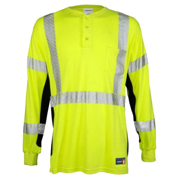 Unisex Tall FR Long Sleeve Henley T-Shirt Thumbnail