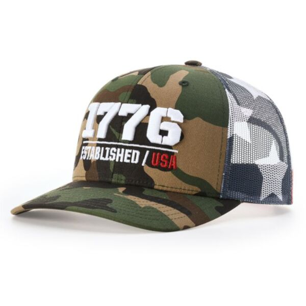 112 Printed Mesh-Back Trucker Cap Thumbnail