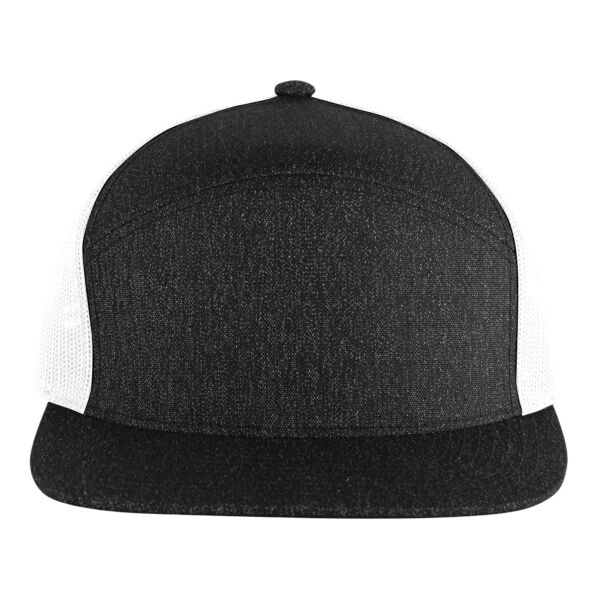 Heathered 6-Panel Arch Trucker Snapback Cap Thumbnail