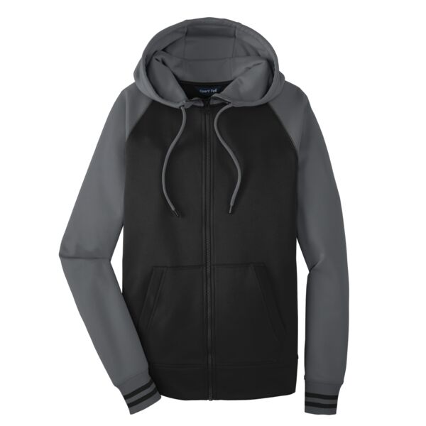 Sport Wick ® Varsity Fleece Full Zip Hooded Jacket Thumbnail