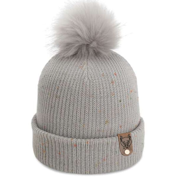 Leather Tag Montage Pom Beanie Thumbnail