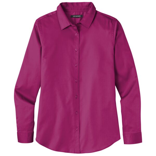 Ladies Long Sleeve SuperPro React Twill Shirt Thumbnail