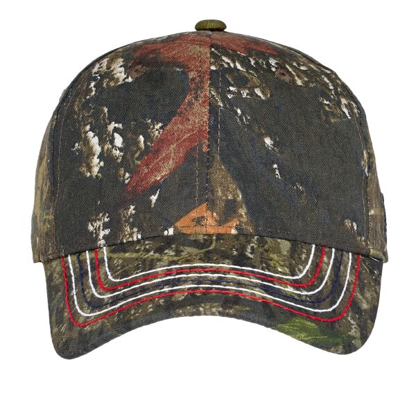 Americana Contrast Stitch Camouflage Cap Thumbnail